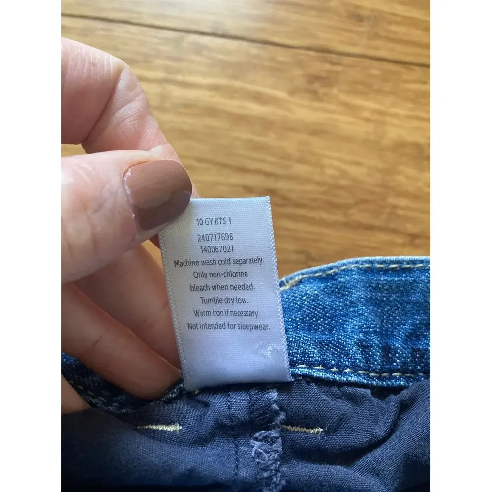Gymboree Denim Mini Skirt With Built In Shorts, Size 6